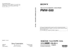 SONY Camcorder Camera PMW-500 Operation Manual