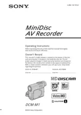 Free Download PDF Books, SONY Camera DCM-M1 Operating Instructions