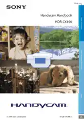 SONY Digital HD Video Camera Recorder HDR-CX100 HandBook