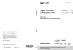SONY Digital HD Video Camera Recorder HDR-CX250 CX260V-580V PJ260-580-600 XR260V Operating Guide