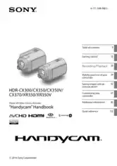 SONY Digital HD Video Camera Recorder HDR-CX300 CX350 CX370 XR350 HandBook