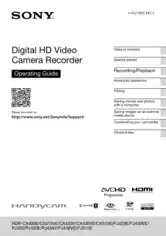 Free Download PDF Books, SONY Digital HD Video Camera Recorder HDR-CX400E to CX510E PJ420E to PJ510E Operating Guide