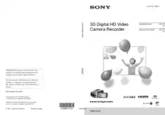 Free Download PDF Books, SONY Digital HD Video Camera Recorder HDR-TD10 Operation Manual
