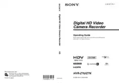 SONY Digital HD Video Camera Recorder HVR-Z7U Z7N Operating Guide