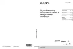 SONY Digital Recording Binocular DEV-3 5 5K Operating Instructions