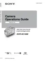 Free Download PDF Books, SONY Digital Video Camera Recorder DCR-HC1000 Operating Guide