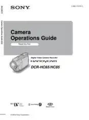 SONY Digital Video Camera Recorder DCR-HC65 HC85 Operating Guide