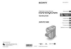 Free Download PDF Books, SONY Digital Video Camera Recorder DCR-PC1000 Operating Guide