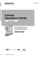 SONY Digital Video Camera Recorder DCR-PC350 Operation Manual