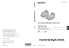 SONY Digital Video Camera Recorder DCR-SR68-88 SX43-44-63 Operating Instructions
