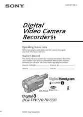 SONY Digital Video Camera Recorder DCR-TRV120 TRV320 Operating Instructions