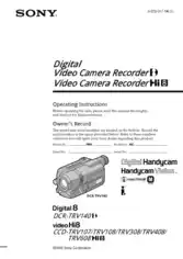 SONY Digital Video Camera Recorder DCR-TRV140 CCD-TRV107-608 Operating Instructions