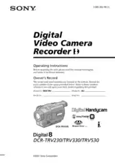 SONY Digital Video Camera Recorder DCR-TRV230-530 Operating Instructions