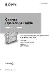 SONY Digital Video Camera Recorder DCR-TRV280 CCD-TRV138-338 Operations Guide