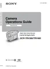 SONY Digital Video Camera Recorder DCR-TRV380 TRV480 Operating Guide