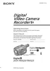 SONY Digital Video Camera Recorder DCR-TRV520-525 Operating Instructions