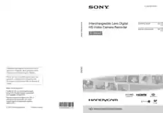 SONY Handycam HD Video Camera NEX-VG30 Operating Instructions