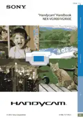 SONY Handycam HD Video Camera NEX-VG900 VG900E Operating Guide
