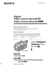 SONY Video Camera Recorder CCD-TRV107 Operating Instructions