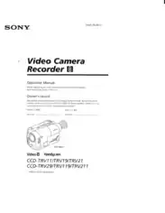 SONY Video Camera Recorder CCD-TRV11 TR19 TR21 Operation Manual