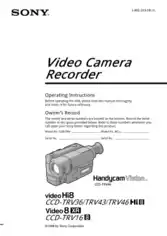 Free Download PDF Books, SONY Video Camera Recorder CCD-TRV16 TR36 TR46 Operating Instructions