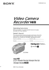 Free Download PDF Books, SONY Video Camera Recorder CCD-TRV49 TRV98 Operating Instructions