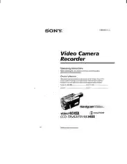 SONY Video Camera Recorder CCD-TRV63 TRV66 Operating Instructions
