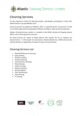 Experienced Cleaning Services Company Profile Template