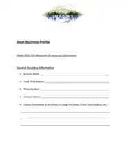 Short Business Profile Free Template