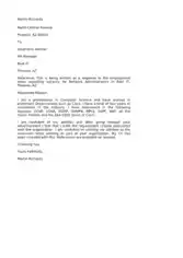 Letter Of Intent for Employment Simple Template