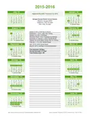 School Calendar Download Template