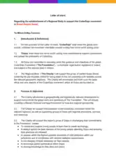 Free Download PDF Books, Professional Charity Letter of Intent Template
