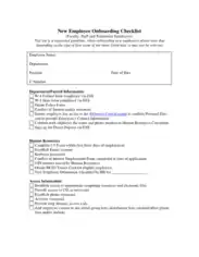 New Employee Onboarding Checklist Free Template