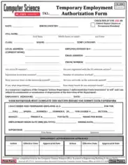 Temporary Employment Authorization Form Template