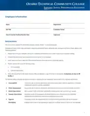 Annual Employee Evaluation Form Template