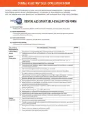 Dental Assistant Employee Self Evaluation Template