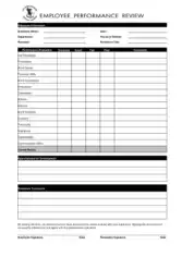 Employee Evaluation Form Example Template