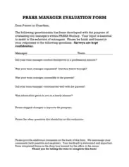 Employee Evaluation Manager Template