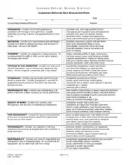 Employee Self Evaluation Form Template