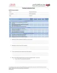 Employee Training Evaluation Form Template