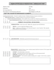 General Employee Evaluation Form Template