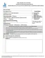 HR Employee Evaluation Form Template