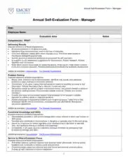 Management Employee Evaluation Template