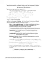 Non Supervisory Employee Evaluation Form Sample Template