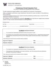 Probationary Employee Performance Evaluation Form Template