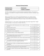Free Download PDF Books, Restaurant Employee Evaluation Template