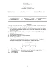 Skilled Laborer Employee Performance Evaluation Form Template