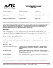 Technical Employee Evaluation form Template