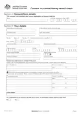 Consent to Criminal History Record Check Template