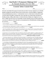 Cosmetic Tattoo Consent Form Template